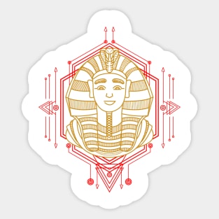 Charming Egyptian Sphinx Head Sticker